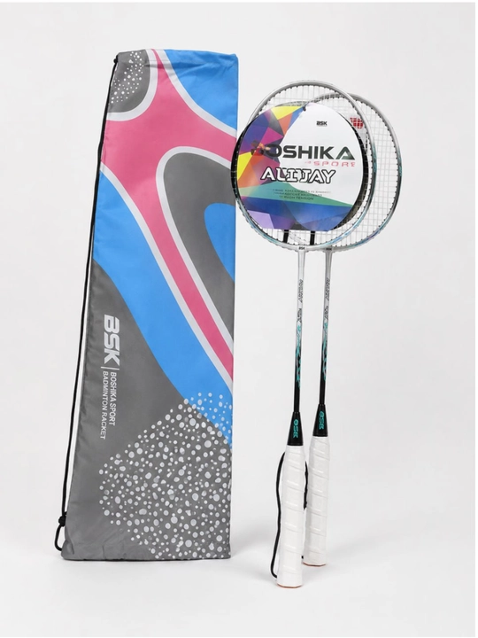 BOSHIKA SPORT badminton raketkalari to‘plami, 2 dona raketka va g‘ilof bilan - 