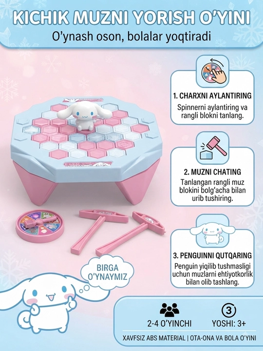 "Penguin Ice" — Muzni yorish va qutqarish strategik stol o'yini - 