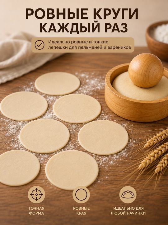 Бамбуковая форма для теста, деревянный для раскатки и формирования теста, скалка