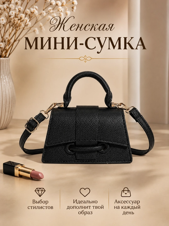 Ayollar mini sumkasi, kross bodi yelkama kichik sumka - 