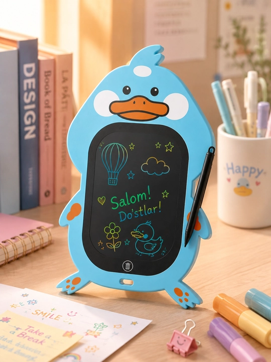 Утиный LCD планшет для рисования и записей детская доска 3+