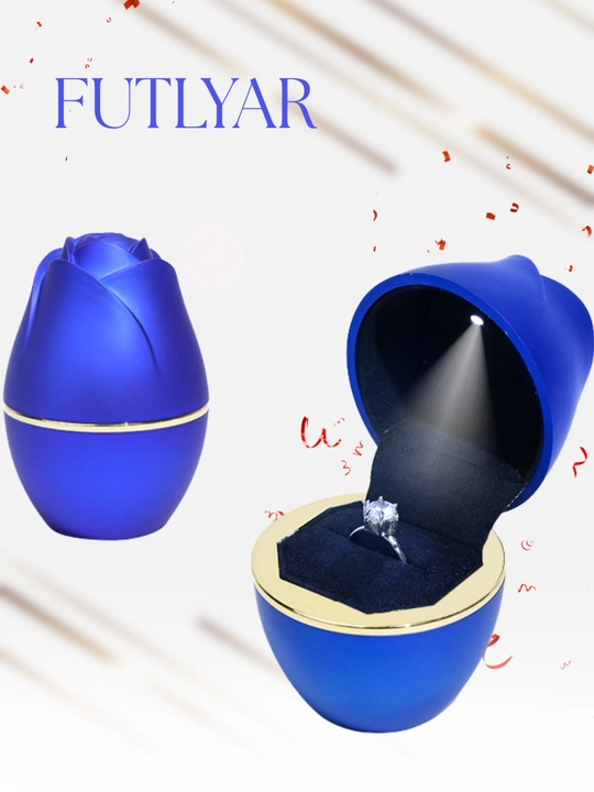 Uzuk quti, uzuk uchun quti, uzuk uchun yorqin LED qutilar, uzuk uchun sovg‘a qutisi - 