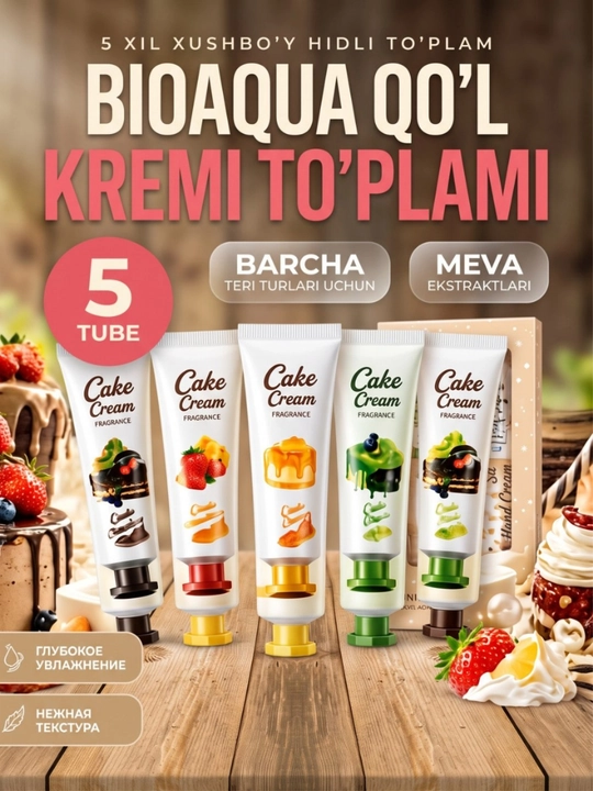 Qo'l kremi, krem nabor, kremla, namlantiruvchila, sovg`a bob - 