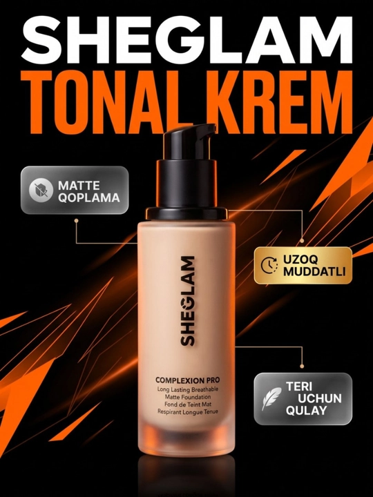 Тональный крем SHEGLAM, натуральный матовый, увлажняющий, 30 мл
