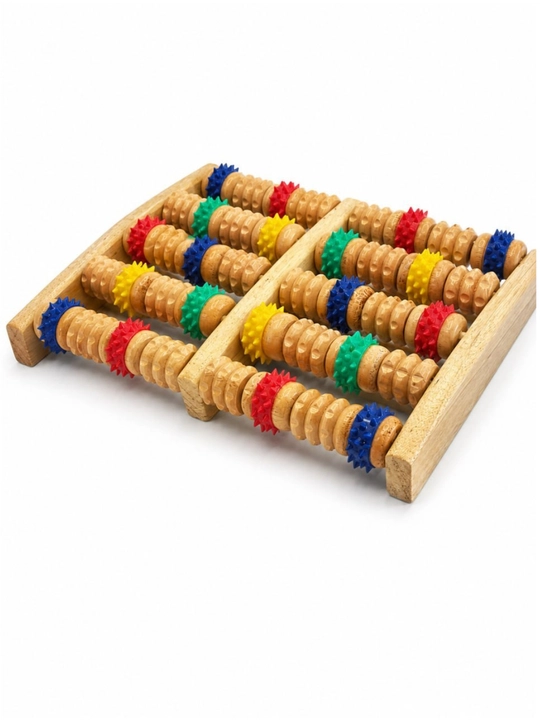 Oyoqlar uchun rolikli yog‘och massajyor - 