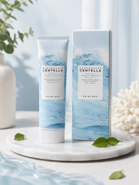 SKIN1004 Madagascar Centella SPF50+ PA++++ крем-сыворотка для лица 50 мл - 