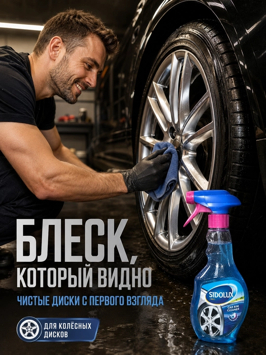 SIDOLUX Car Rim Cleaner avtomobil disklarini tozalash spreyi, 500 ml