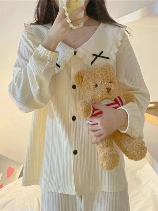 Комплект пижамы для женщин и девушек, домашняя одежда, M-2XL