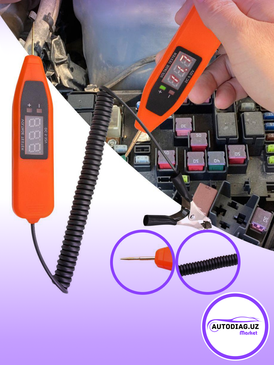Avto tester, voltmetr 5-32V