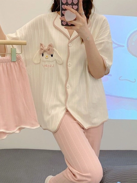 Комплект пижамы для женщин и девушек, домашняя одежда, M-2XL
