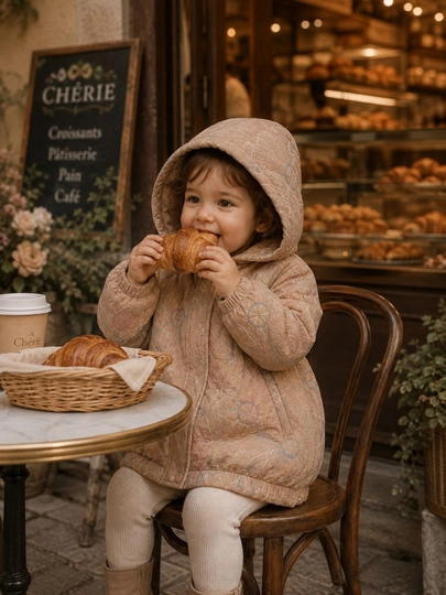 Плащ для девочки, детский плащ, 2-6 лет, весна осень, с капюшоном - 