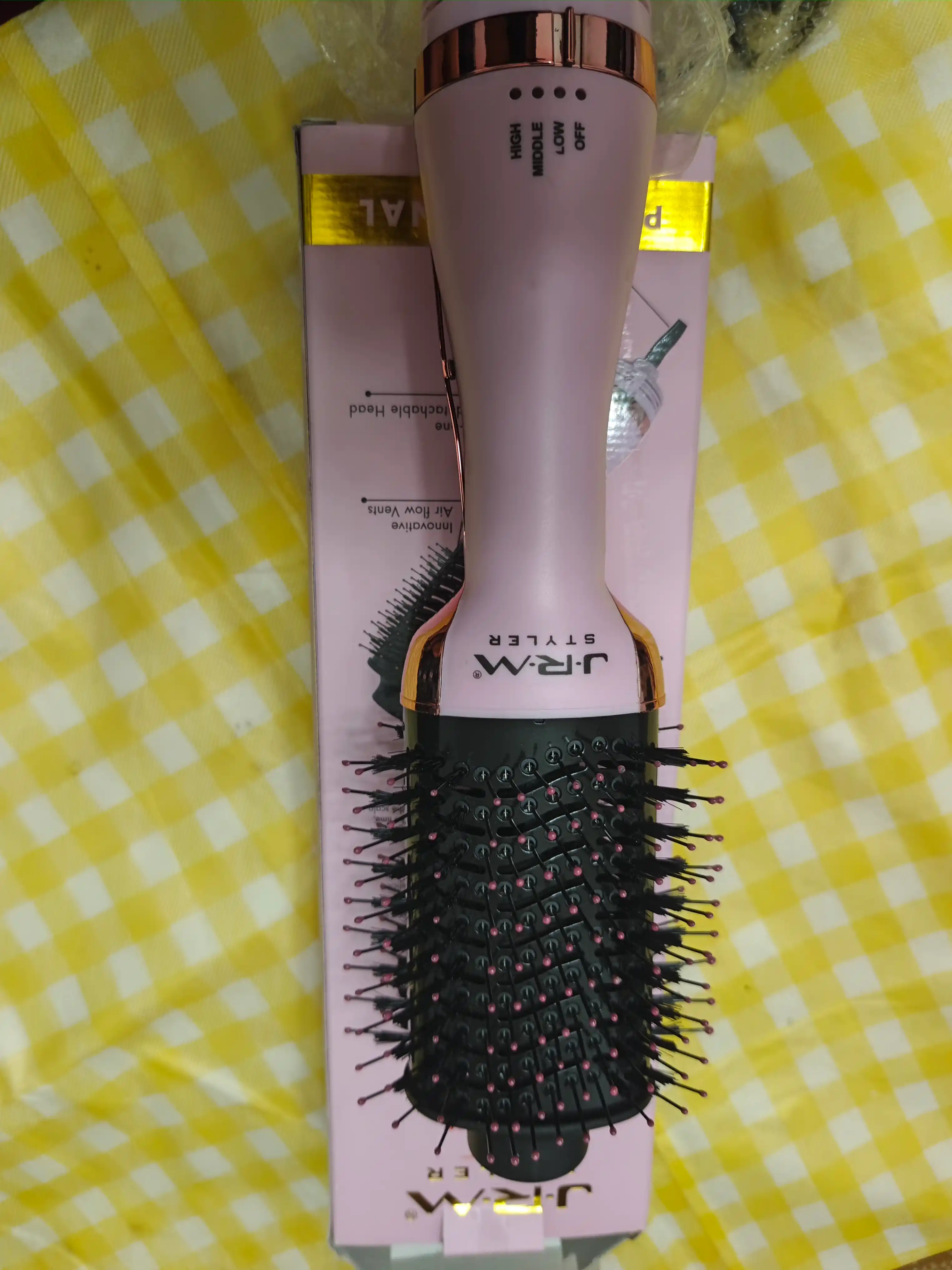 Soch quritish uchun taroq fen, tez soch turmaklash uchun JRM BRUSH, 3 tasi 1 da