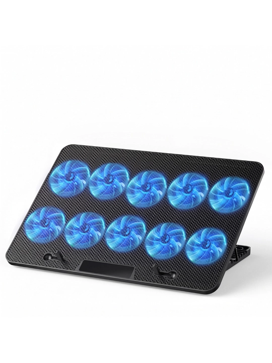 Noutbuk uchun sovutgichli stend, ventilyator, USB LED chiroqli, buklanadigan model, kuler