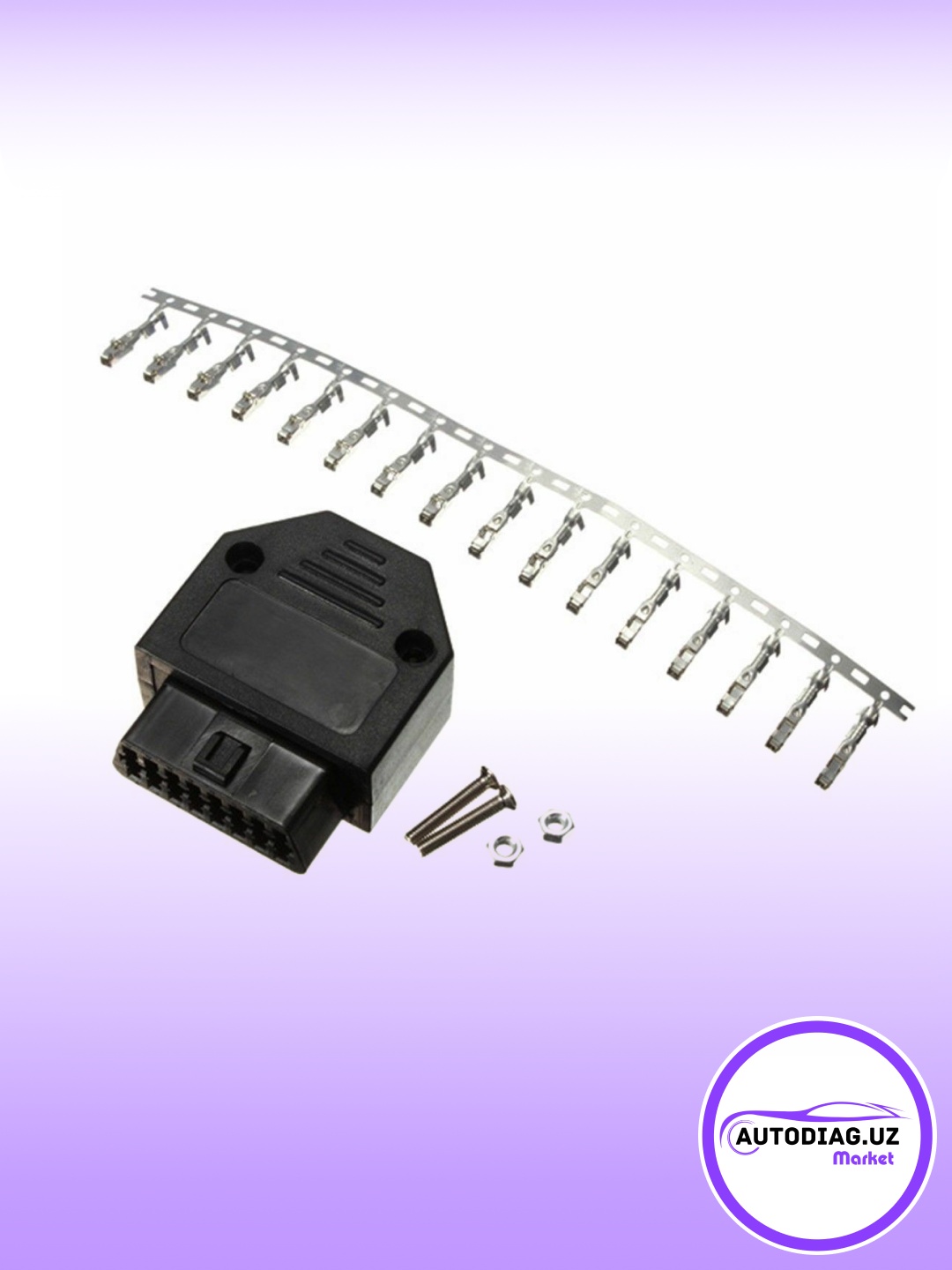 Коннектор OBD2, OBD16, разъём для CombiLoader, Сканматик и других