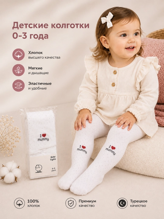 Толстые колготки, для девочек и мальчиков, 1-3 года