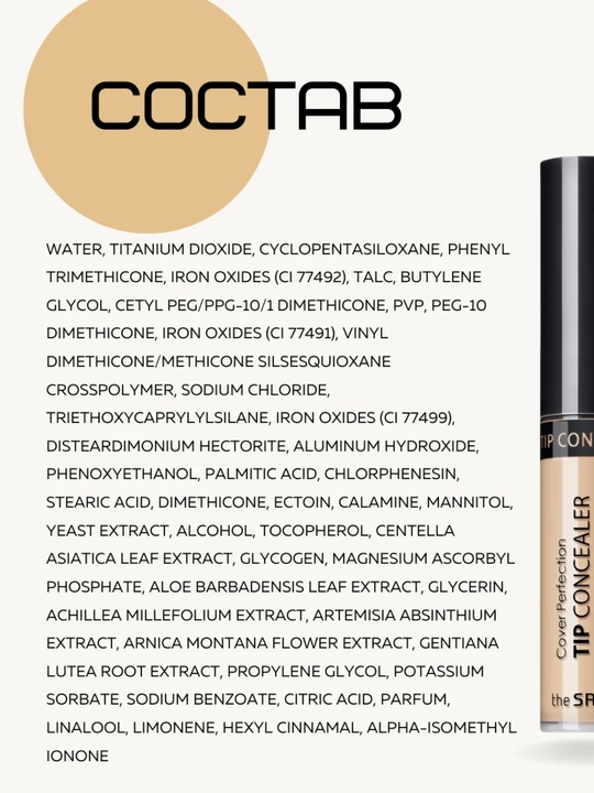 The Saem Cover Perfection Tip Concealer SPF28 PA++, консилер для лица и глаз, 6,5 г
