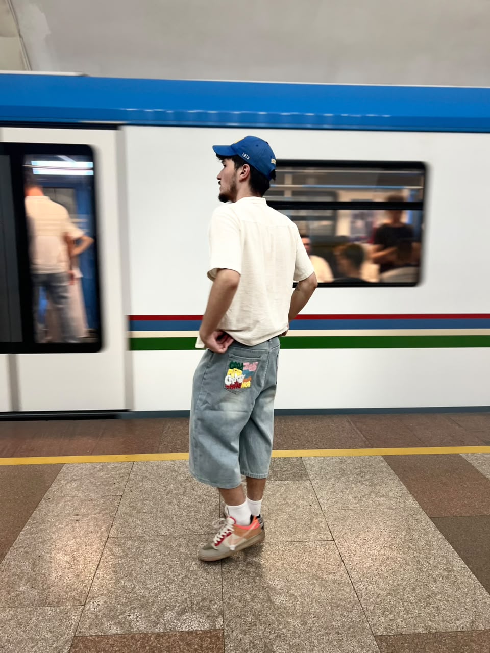 TAYNA Jinsi shortilar, erkaklar va ayollar uchun, baggy, oversayz, Y2K, 100% paxta