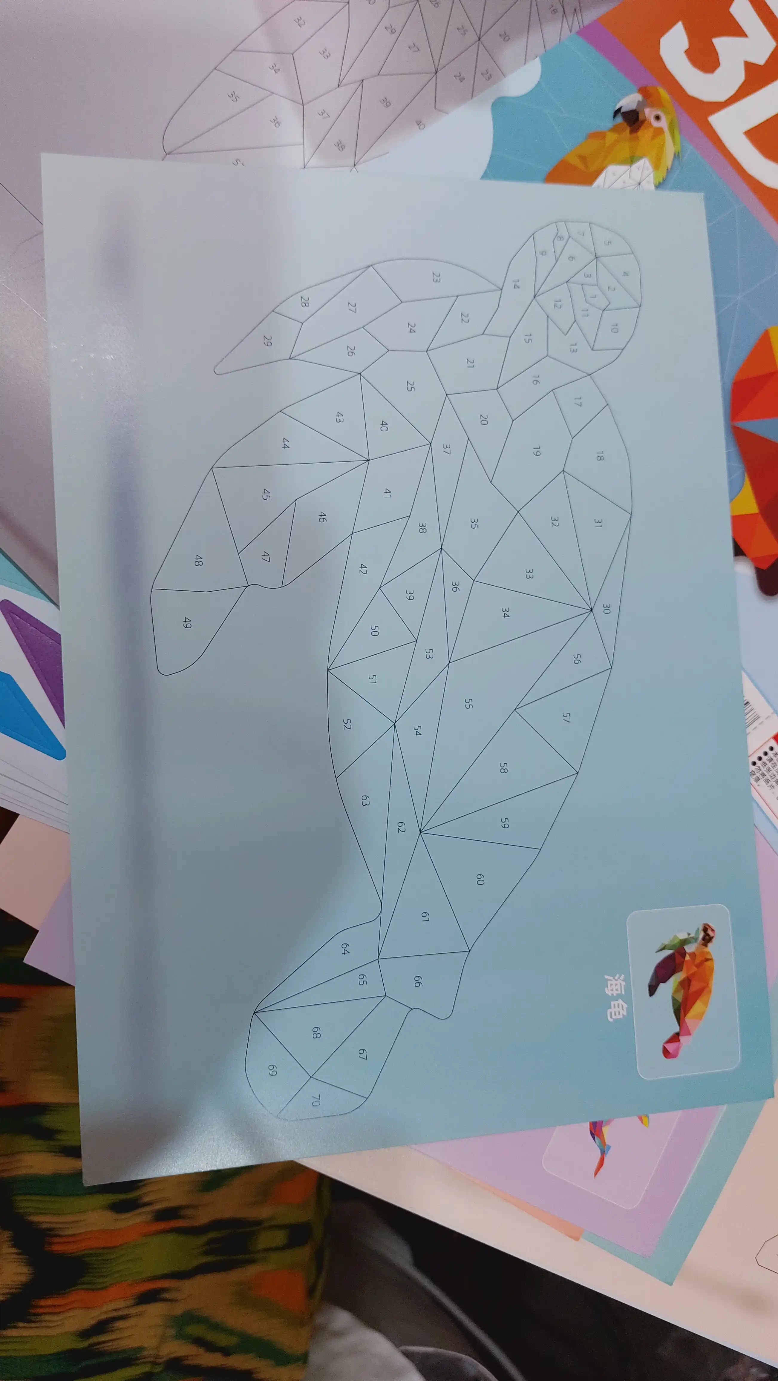 3D Geometrik Kollaj Stikerlari — Bolalar Uchun Mozaika Pazl, Asosiy va Kengaytirilgan, 3+