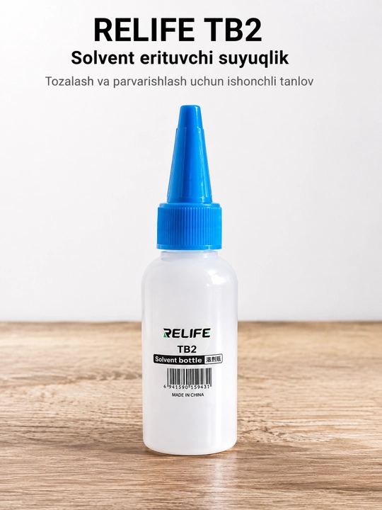 Relife TB2 ignali flakon, 50 ml — suyuqlik uchun qulay va aniq yelim idishi