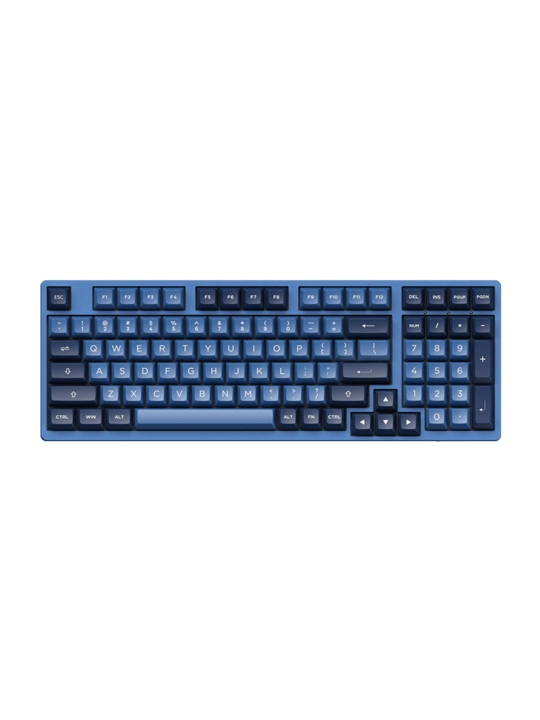 Akko 3098B mexanik klaviaturasi, 108 ta tugma, Bluetooth/USB, RGB, 3000 mA·soat