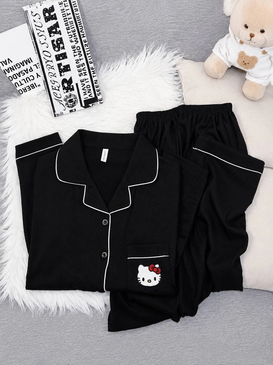 Ayollar uchun uzun yengli uzun shimli pijama – kuz, qish va bahor uchun