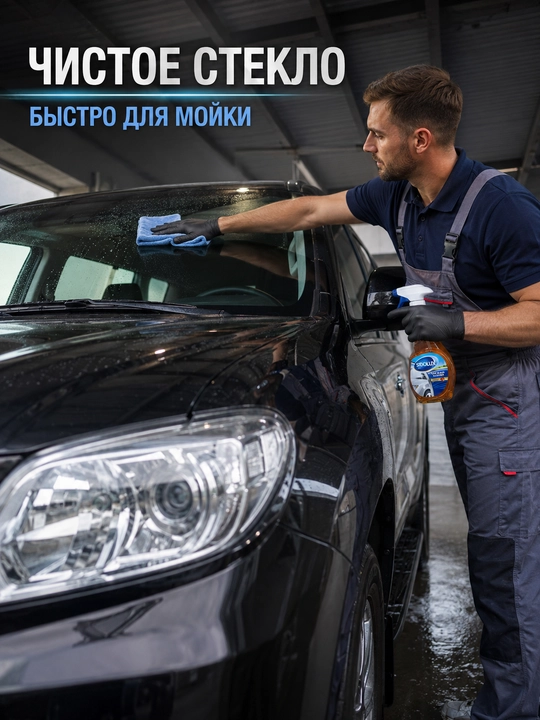 Очиститель автомобильных стекол SIDOLUX Car Glass Cleaner Amber, 500 мл
