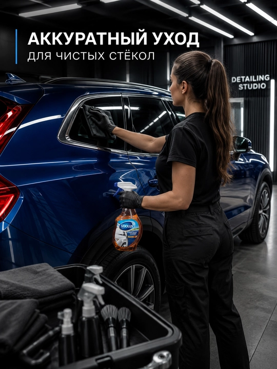 Очиститель автомобильных стекол SIDOLUX Car Glass Cleaner Amber, 500 мл