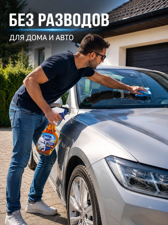 Очиститель автомобильных стекол SIDOLUX Car Glass Cleaner Amber, 500 мл