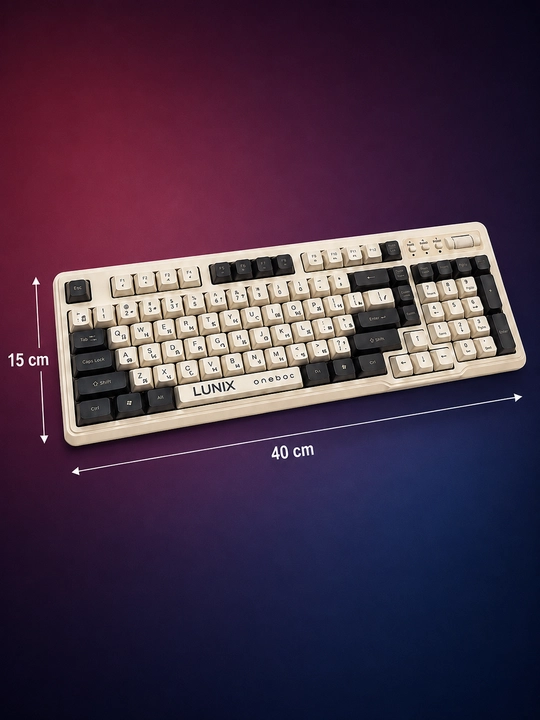 Simli klaviatura va sichqoncha to‘plami LUNIX, USB, kompyuter va noutbuk uchun