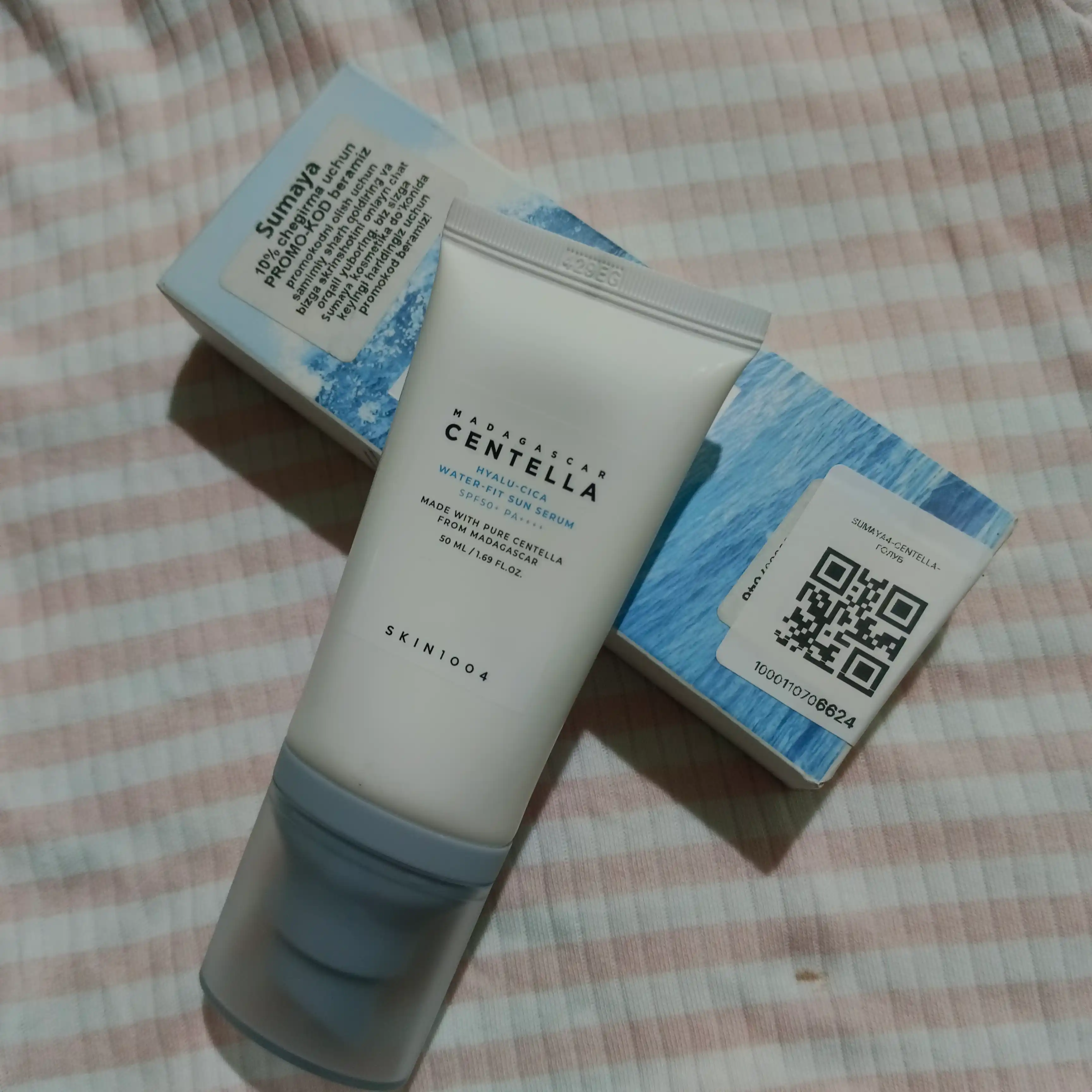 Quyoshdan krem SKIN1004 Madagascar Centella Hyalu-Cica Water-Fit SPF50/PA++++, 50 ml