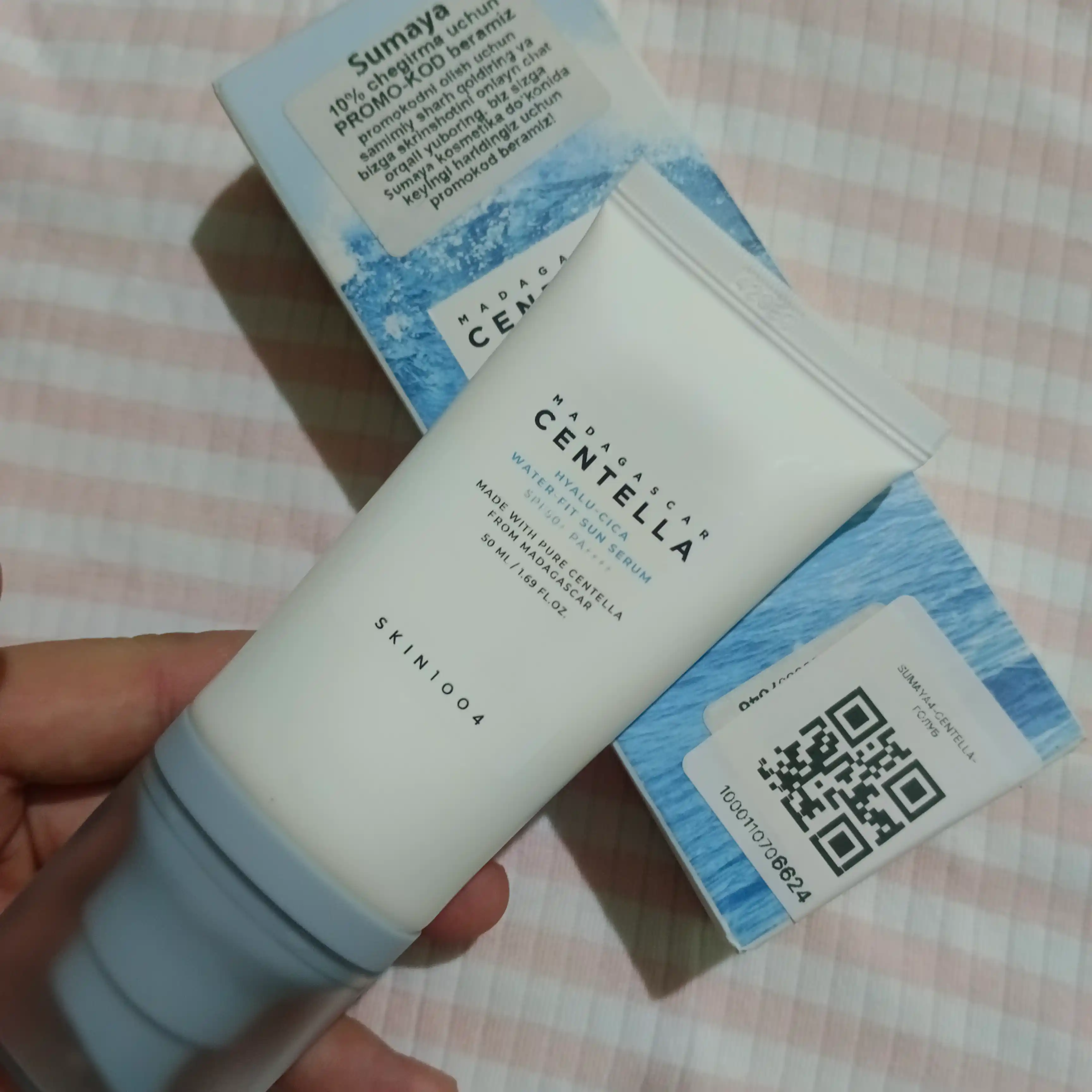 Quyoshdan krem SKIN1004 Madagascar Centella Hyalu-Cica Water-Fit SPF50/PA++++, 50 ml