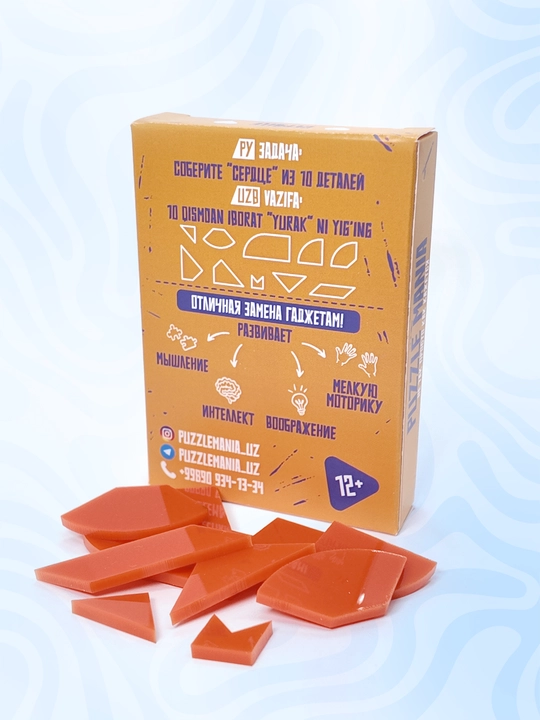 Tangram boshqotirma PUZZLE MANIA, bolalar va kattalar uchun stressga qarshi boshqotirma
