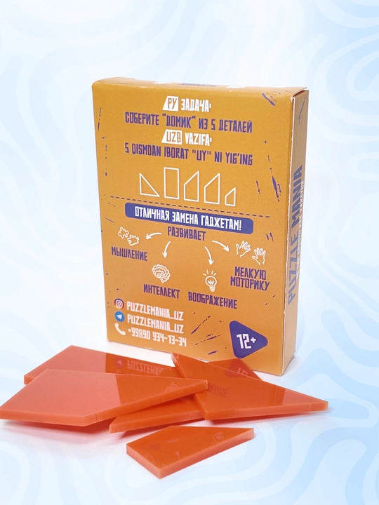 Tangram boshqotirma PUZZLE MANIA, bolalar va kattalar uchun stressga qarshi boshqotirma