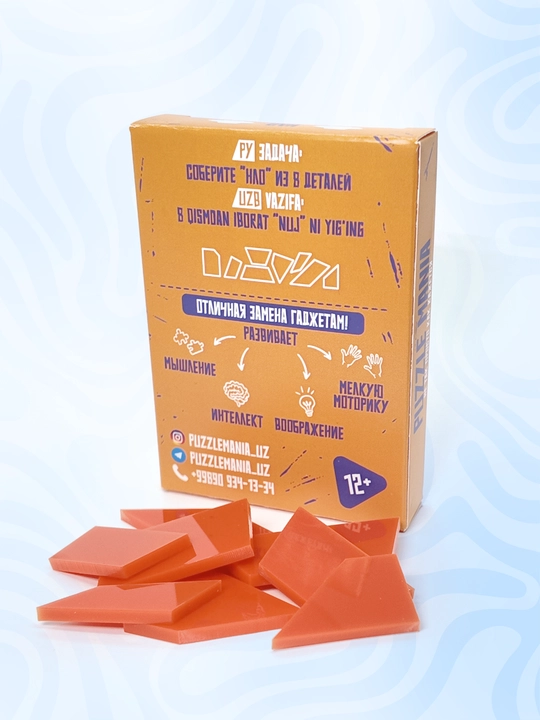 Tangram boshqotirma PUZZLE MANIA, bolalar va kattalar uchun stressga qarshi boshqotirma