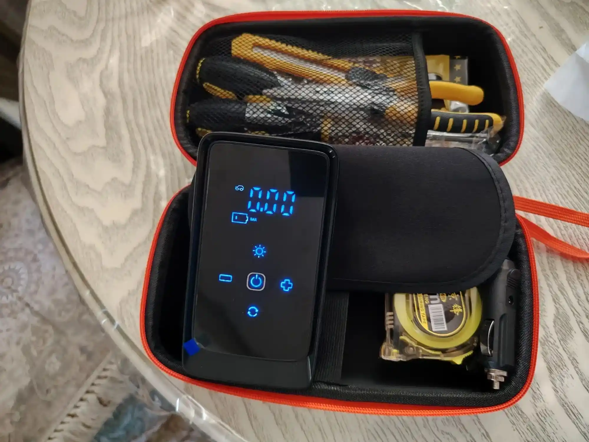 Avtomobil uchun elektr simsiz kompressor nasosi + shina ta’mirlash to‘plami