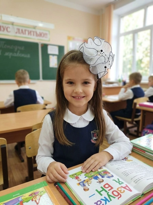 Школьные банты для девочек 2 штуки