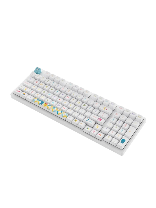 Akko 3098B mexanik klaviaturasi, 108 ta tugma, Bluetooth/USB, RGB, 3000 mA·soat