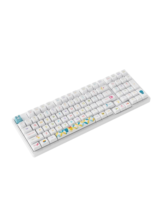 Akko 3098B mexanik klaviaturasi, 108 ta tugma, Bluetooth/USB, RGB, 3000 mA·soat