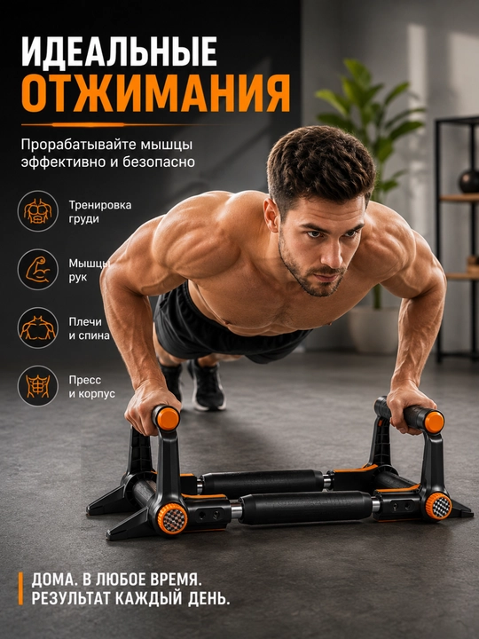 Упоры для отжиманий, тренажер Push-Up, складные спортивные ручки 2 шт
