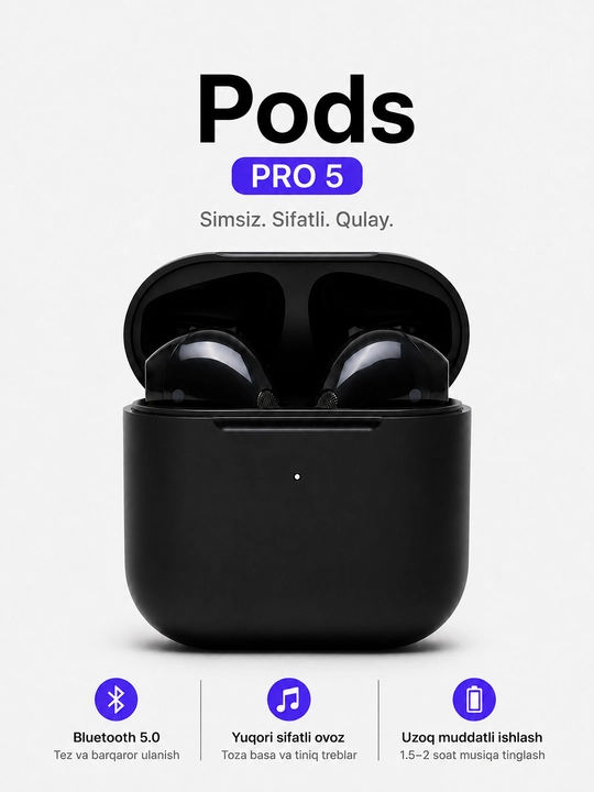 Pods Pro 5 va Pods Pro 6 simsiz quloqliklari - 