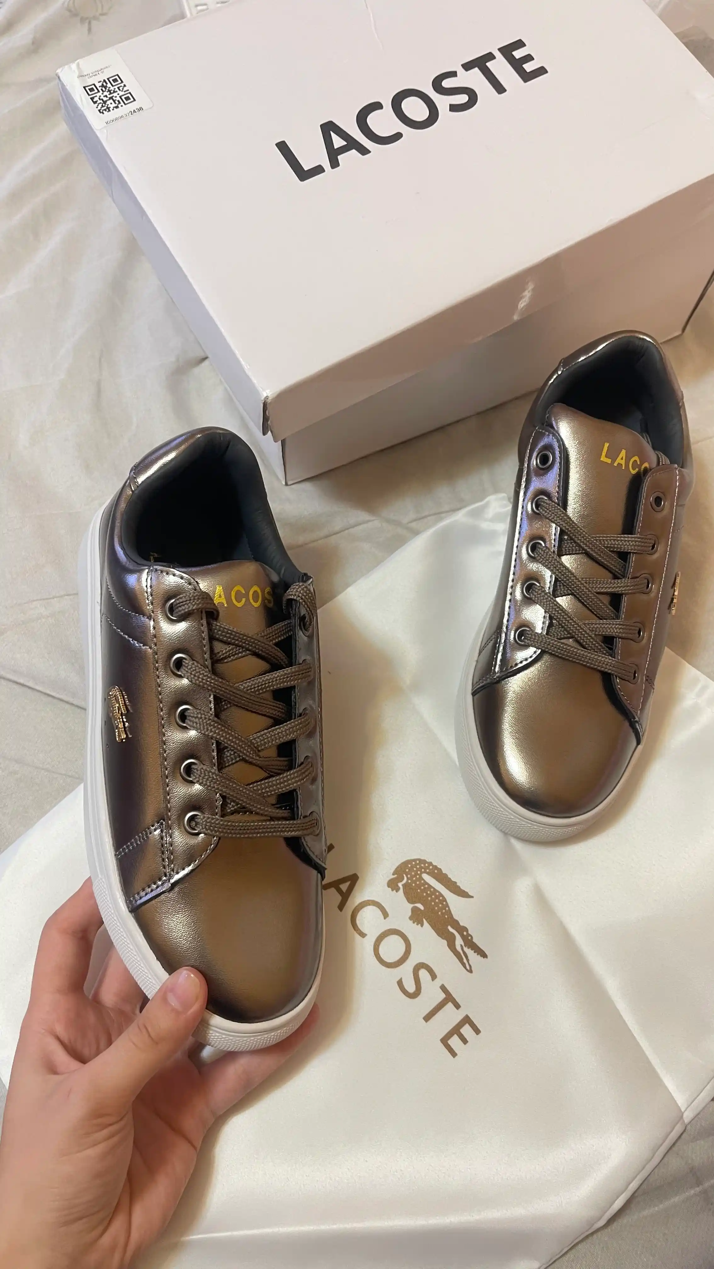 Lacoste uslubidagi ayollar krossovkalari, kundalik (casual), qulay, har kunlik