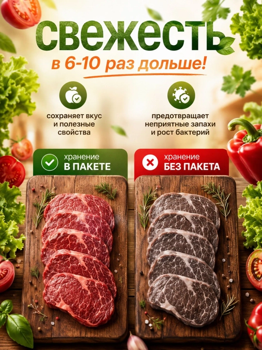 Vakuumator uchun relyefli rulon plyonka, 20 sm × 5 m yoki 25 sm × 5 m