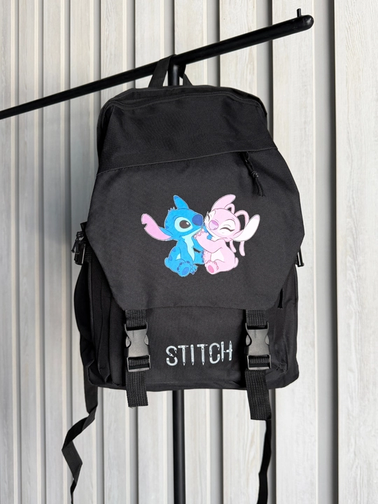 Stitch bosma naqshli maktab ryukzagi, 3 ta 1 da to‘plam: ryukzak, sumka va qalamdon