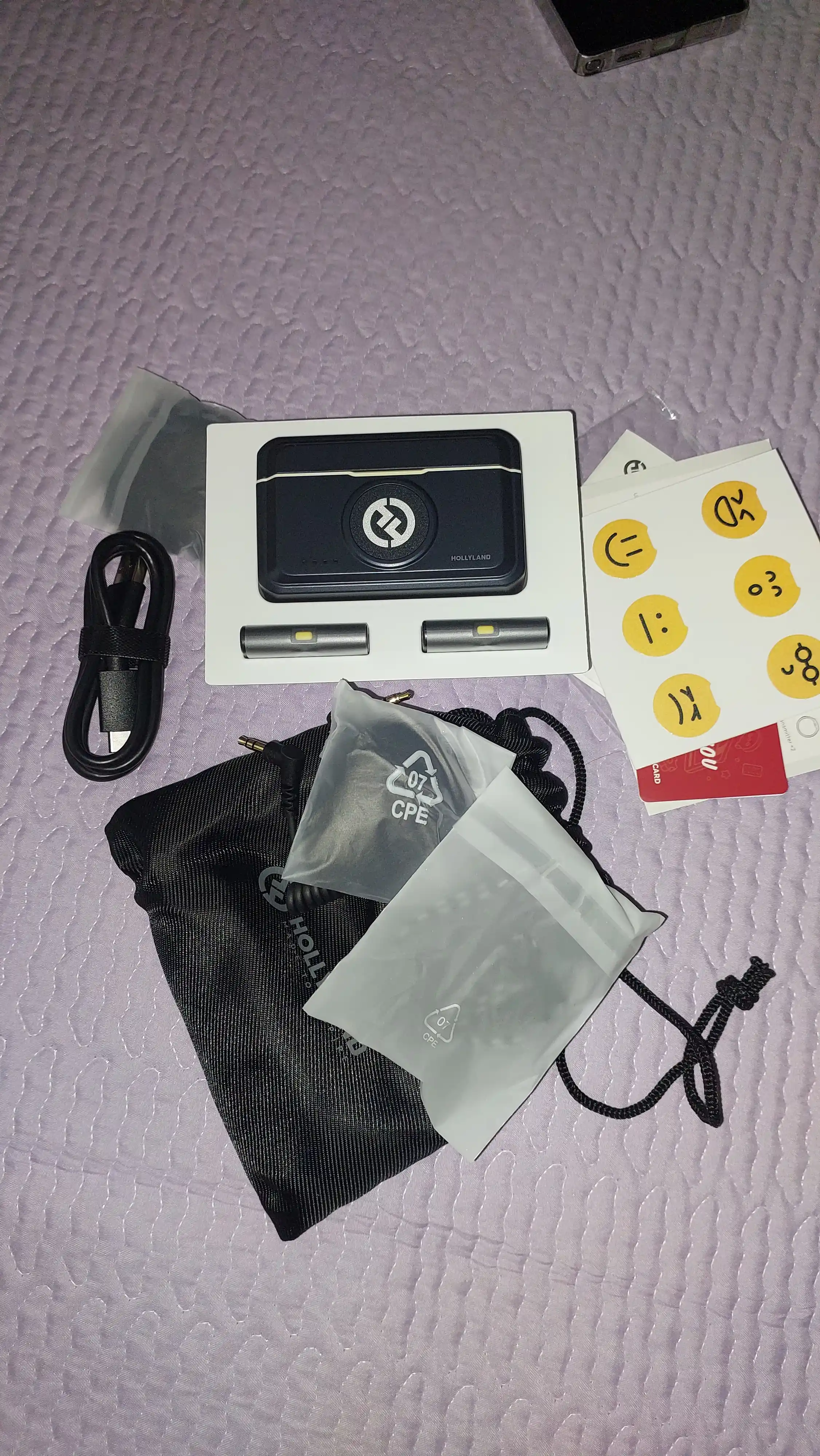 Hollyland Lark telefon uchun simsiz professional mikrofon YouTube va strim uchun