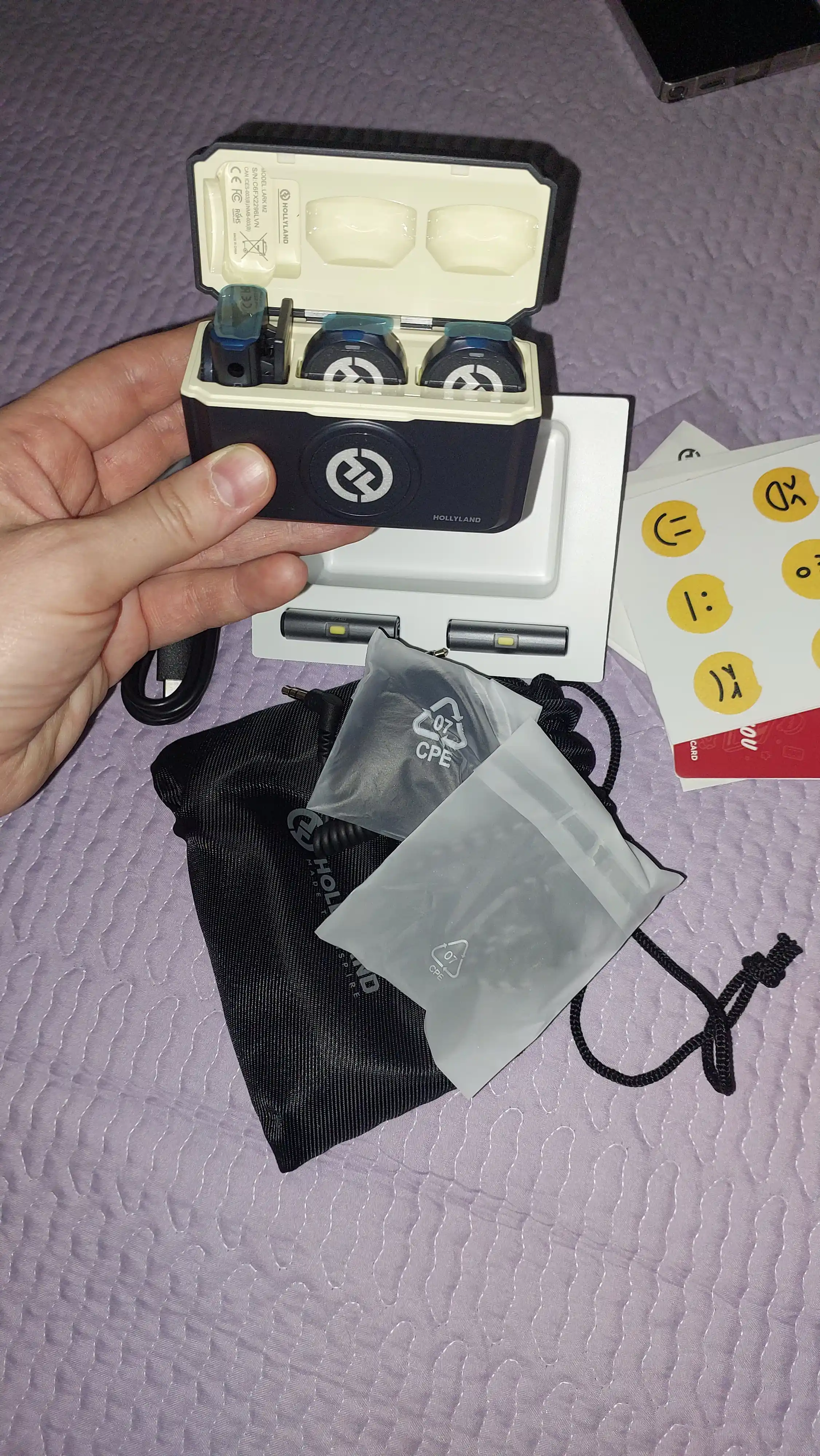 Hollyland Lark telefon uchun simsiz professional mikrofon YouTube va strim uchun