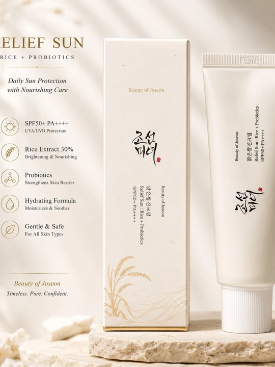 Quyoshdan himoyalovchi krem SPF 50+, ko'k choy ekstrakt'i, probiotiklar bilan, 50 ml - 