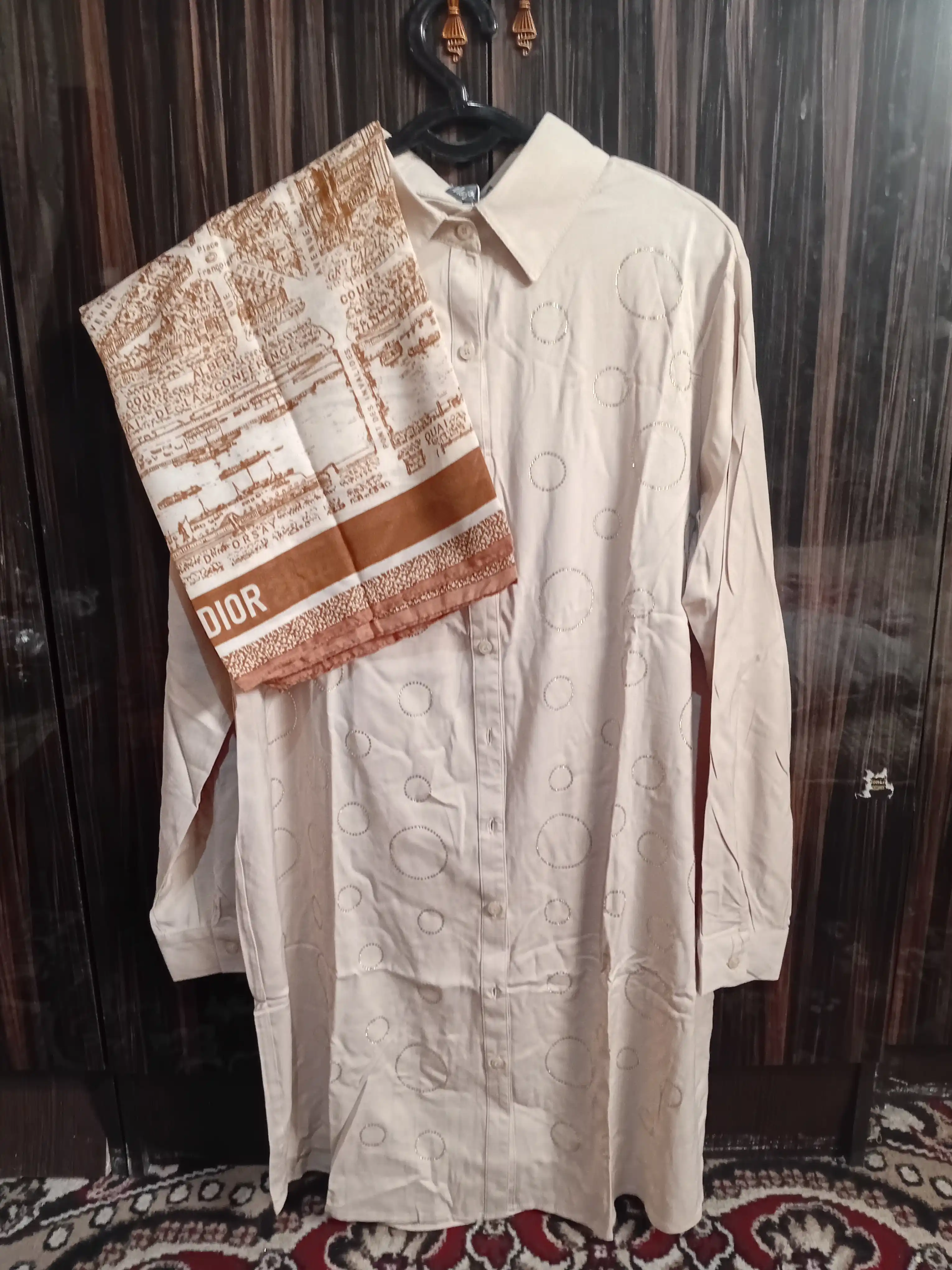 Ayollar va qizlar uchun paxta ro‘mol, hijob, 110 x 110