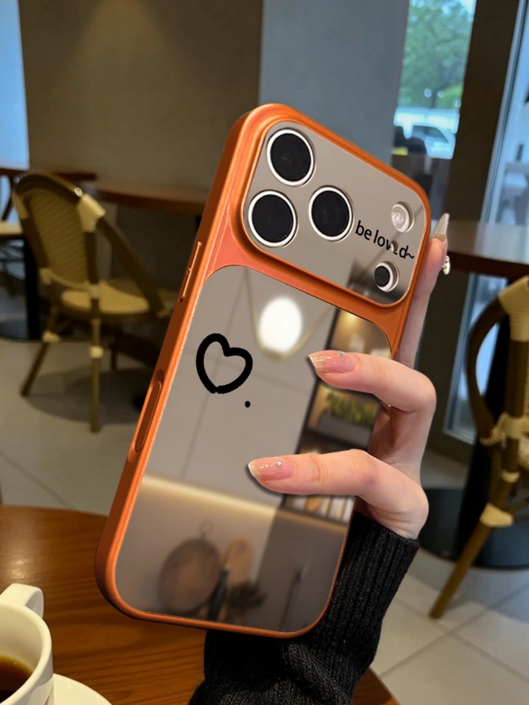 Oyna effektli iPhone chexol, 16 pro max chexol, 17 pro max chexol - 