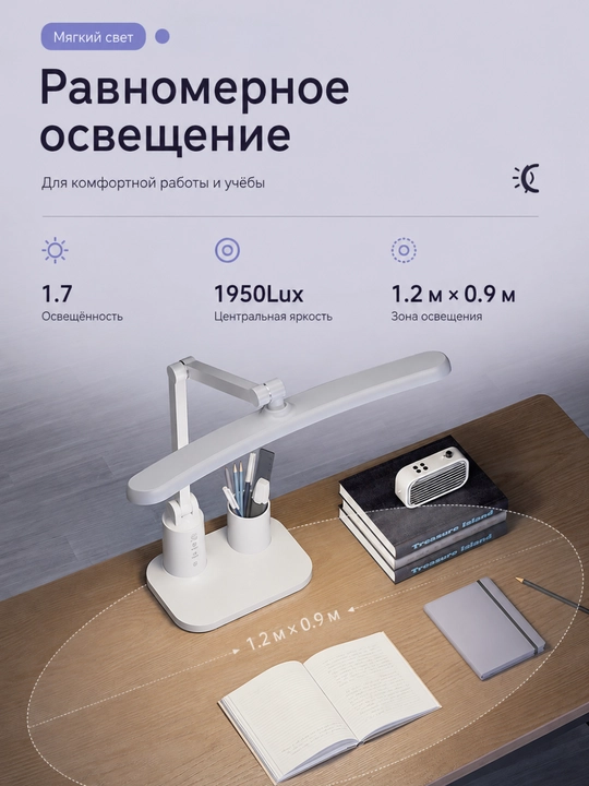 Настольная LED-лампа с сенсорным управлением и органайзером