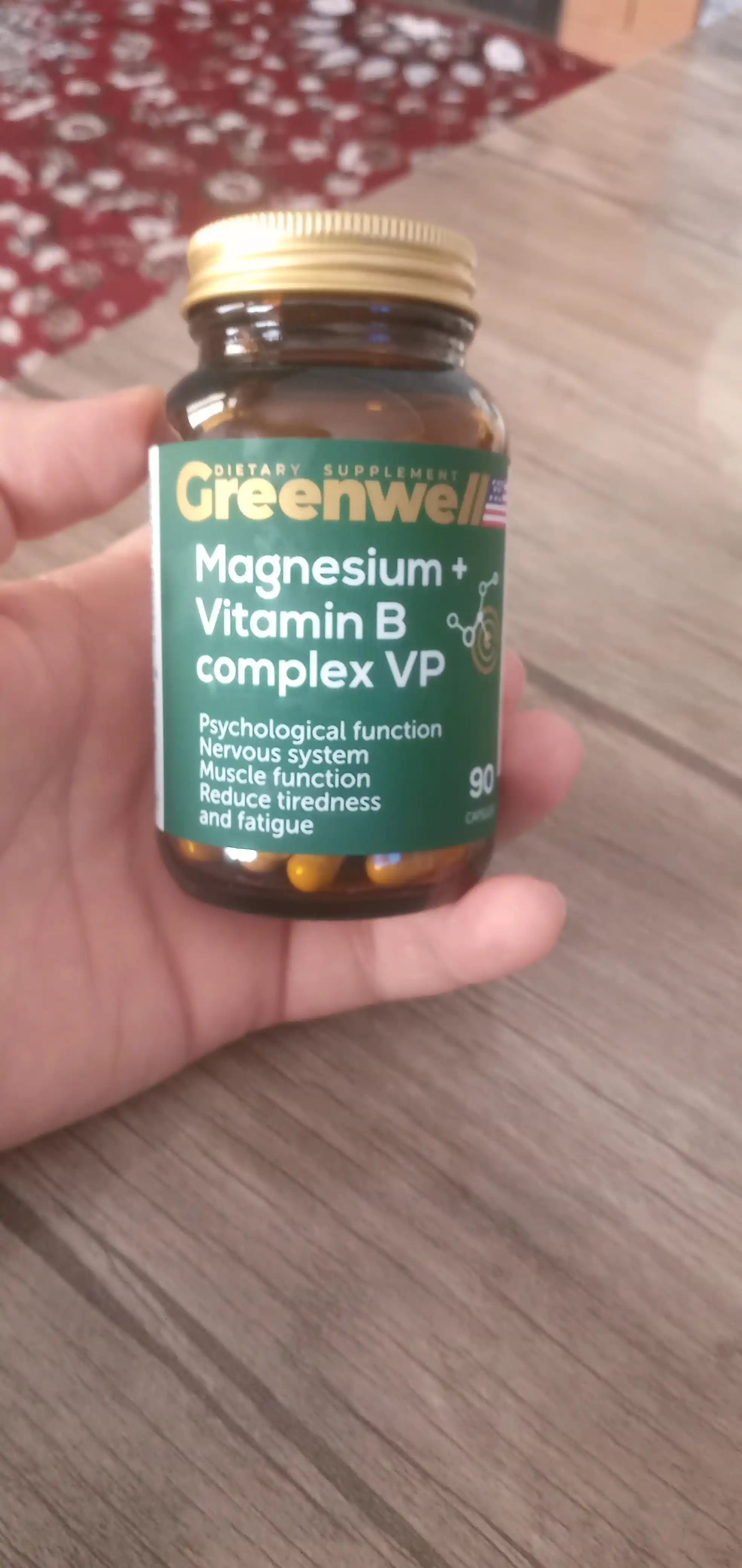 Greenwell Магний + B Complex – спокойствие, энергия и здоровье нервной системы, 90 капсул